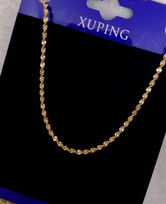 Цепочка из медицинского золота Xuping красивого плетения. Качественный гипоаллер. . фото 3