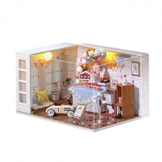 Кукольный дом DIY Cute Room QT-010-B "Happy Birthday" деревянный конструктор для. . фото 2