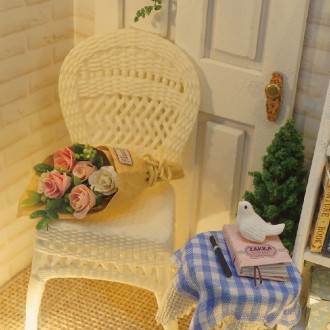 Кукольный дом DIY Cute Room 6005 "Уголок мастерицы" деревянный конструктор в рам. . фото 4