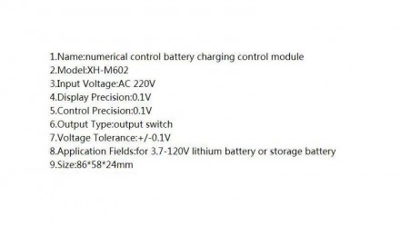 Модуль управления зарядом XH-M609 с индикатором 6-60V.Модуль контроля заряда АКБ. . фото 4