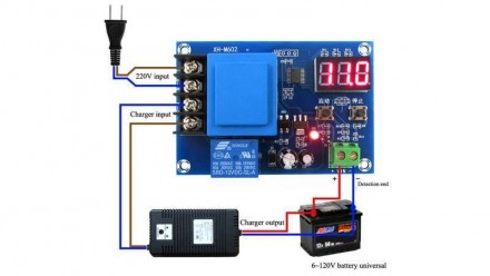 Модуль управления зарядом XH-M609 с индикатором 6-60V.Модуль контроля заряда АКБ. . фото 6