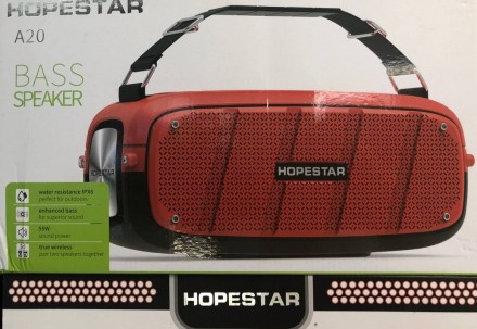 Портативная Bluetooth колонка Hopestar A20 Хопстар акустическая стерео система с. . фото 5