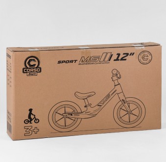 
Велобег Corso колесо 12", магниевая рама, алюминиевый вынос руля, в коробке, кр. . фото 5