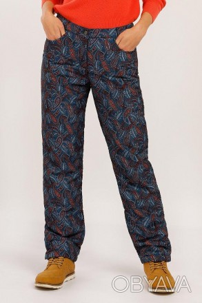 Утепленные женские брюки с принтом Finn Flare – незаменимая вещь в зимнем . . фото 1