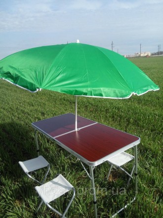 
Стол раскладной алюминиевый для пикника + 4 стула, чемодан
Пляжный зонт в компл. . фото 8