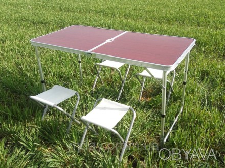
Стол раскладной алюминиевый для пикника + 4 стула, чемодан
Пляжный зонт в компл. . фото 1