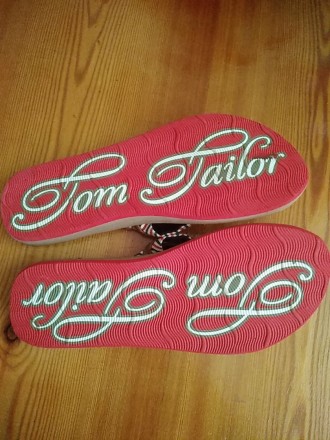 Новые шлёпки вьетнамки Tom Tailor,тектиль,по стельке 26.5см.. . фото 4