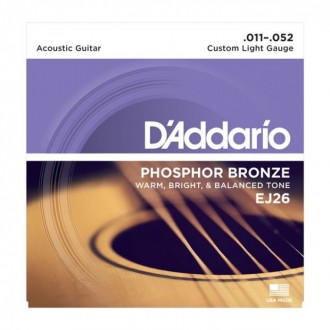 D'Addario EJ26-11-52 - набор струн для акустической гитары от компании D'Addario. . фото 2