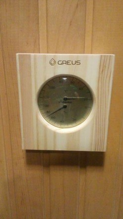 Термогигрометр Greus сосна/кедр 16х14,5 для бани и сауны
Термогигрометр 16х14,5 . . фото 4