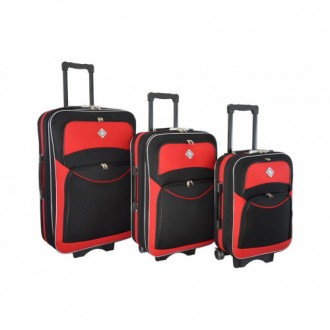 Валіза Bonro Style набір 3 штуки чорно-червоні
Комфортна та надійна валіза гаран. . фото 2