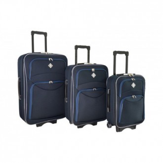 Комплект чемоданов 3 штуки Bonro Style синий цвет
Комфортный и надежный чемодан . . фото 2