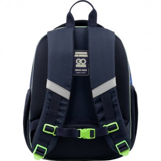 
Каркасный рюкзак GO22-597S-4 – это школьная модель с ортопедической спинкой для. . фото 4