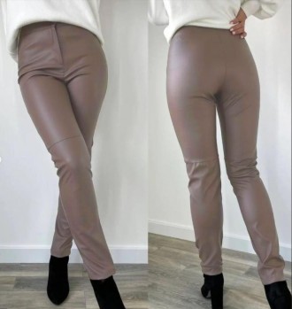 Наличие уточняйте перед заказом!!!! Женские кожаные брюки - комфортная высокая п. . фото 7