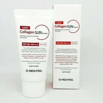 Солнцезащитный крем с коллагеном Medi Peel Red Lacto Collagen Sun Cream SPF50+ P. . фото 3