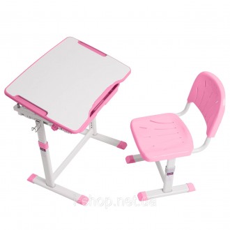 Комплект функциональной растущей детской парты со стульчиком Cubby Sorpresa Pink. . фото 3