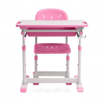 Комплект функциональной растущей детской парты со стульчиком Cubby Sorpresa Pink. . фото 6