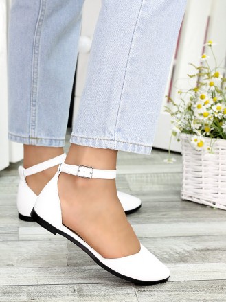 Туфлі Аліса біла шкіра 7418-28Ця пара взуття, що привертає увагу оригінальним зо. . фото 6