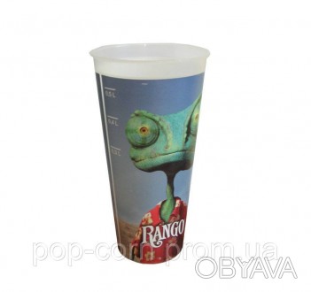  Продам яркий красочный пластиковый стакан для напитка с мультяшным героем Rango. . фото 1
