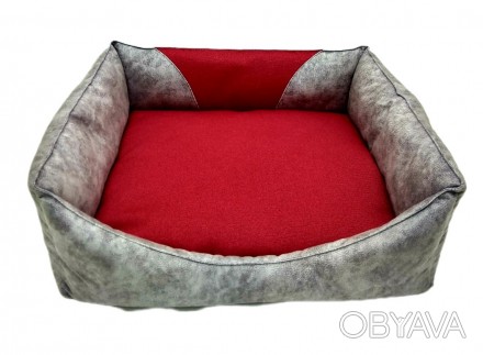 Лежак для животных из мебельной ткани, наполнитель синтепон . . фото 1