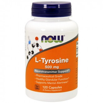 
Описание NOW L-Tyrosine 500 mg
L-Tyrosine / L-тирозин – психостимулятор. Вегето. . фото 2