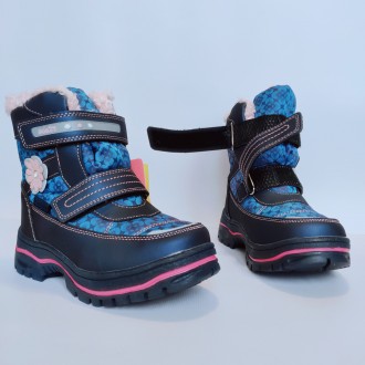 Термо ботинки для девочки Том.м
Синие зимние детские сапоги
Артикул 68-60-С
 
Те. . фото 4