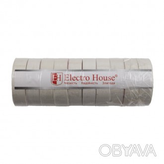 Белая изолента 50 м EH-AHT-1837 Electro House изготовлена из высококачественного. . фото 1