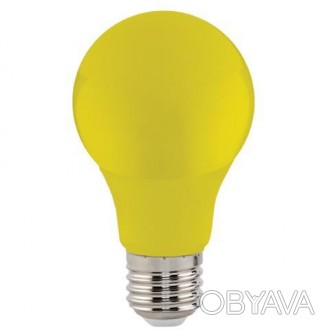 Лампа Діодна "SPECTRA" 3W E27 A60 (жовта). . фото 1