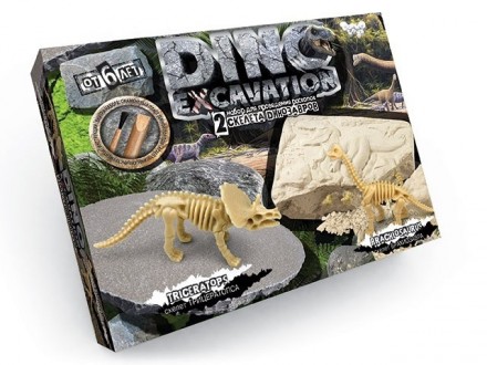 
 
Набір для проведення розкопок "DINO EXCAVATION" динозаври укр. DEX-01-04,05,0. . фото 4
