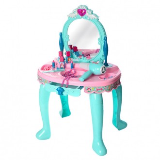 Ігровий набір для дівчаток, дитячий туалетний столик з дзеркалом і аксесуарами. . . фото 4
