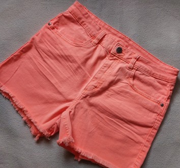 Продам новые джинсовые шорты яркого неонового оранжевого цвета марки H&M. Ку. . фото 3