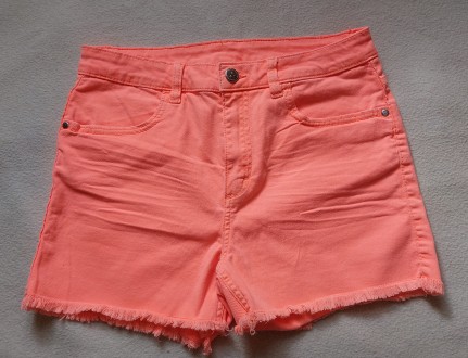 Продам новые джинсовые шорты яркого неонового оранжевого цвета марки H&M. Ку. . фото 2