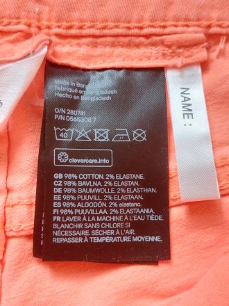 Продам новые джинсовые шорты яркого неонового оранжевого цвета марки H&M. Ку. . фото 9