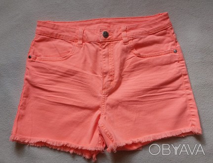 Продам новые джинсовые шорты яркого неонового оранжевого цвета марки H&M. Ку. . фото 1