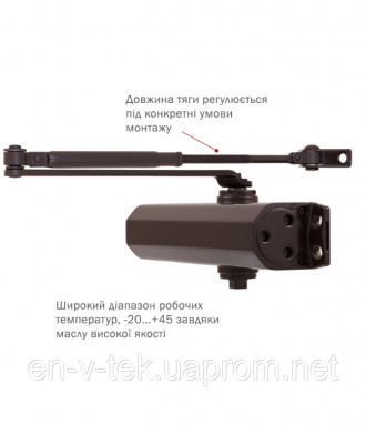 Дотягувач дверей RYOBI® серії 1500 модель D-1504 STD (Японія) накладного типу – . . фото 3