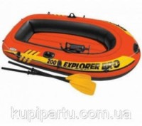 Надувная лодка Explorer 200 Pro Set Intex 58357 Легкая и недорогая 2-х местная н. . фото 4