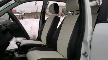 Чехлы на сиденья Ауди А4 Б6 (Audi A4 B6) (модельные, экокожа, отдельный подголов. . фото 4