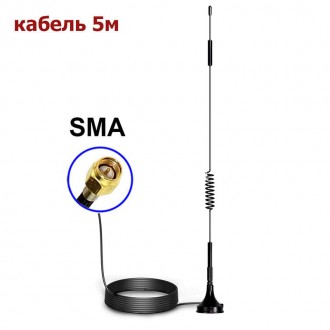 
Антенна 4G всенаправленная магнитная 700-2700МГц 12Дб WavLink SMA-5m с кабелем . . фото 2