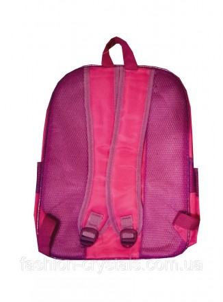 яркий рюкзак для девочки младшей и средней школы, на лицевой стороне 2 наружных . . фото 3