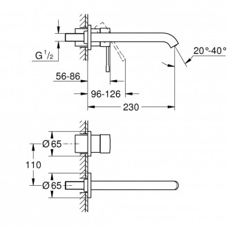 Зовнішня частина змішувача для раковини Grohe Essence 19967001 L-Size виготовлен. . фото 3