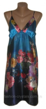  Элегантный атласный халат с ночной рубашкой из искусственного шелка с поясом, к. . фото 6