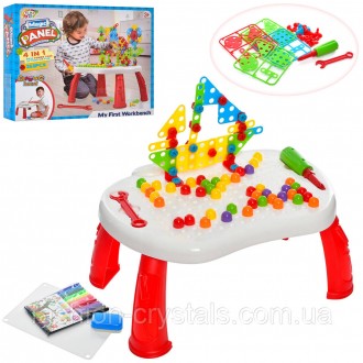 
Дитячий ігровий столик з двосторонньою стільницею, з одного боку мозаїка, а з і. . фото 2