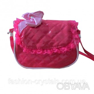 Красивая нарядная сумочка для девочки, кружевная оборочка и бантик придает элега. . фото 1