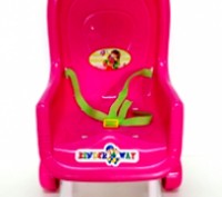 Прогулочная коляска для кукол, 4-хколесная, есть фиксирующий ремень безопасности. . фото 6