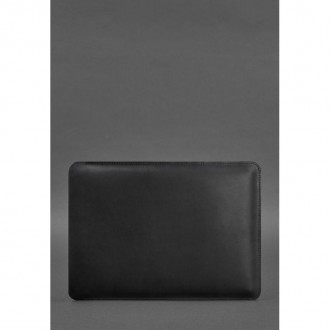 Черный чехол из натуральной кожи подойдет для MacBook Pro 15'' и 16''. Аксессуар. . фото 3
