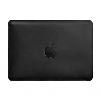 Черный чехол из натуральной кожи подойдет для MacBook Pro 15'' и 16''. Аксессуар. . фото 5