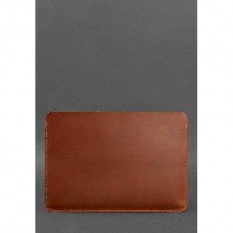 Горизонтальный кожаный чехол для MacBook Pro 13'' выделяется плавностью линий и . . фото 3