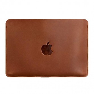Горизонтальный кожаный чехол для MacBook Pro 13'' выделяется плавностью линий и . . фото 5