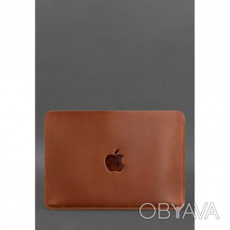 Горизонтальный кожаный чехол для MacBook Pro 13'' выделяется плавностью линий и . . фото 1