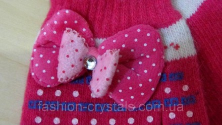 красивые шерстяные перчатки для девочек, приятные на ощупь, теплые. . фото 3