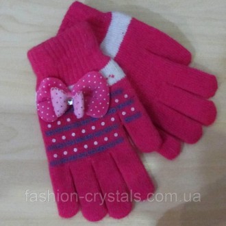 красивые шерстяные перчатки для девочек, приятные на ощупь, теплые. . фото 2